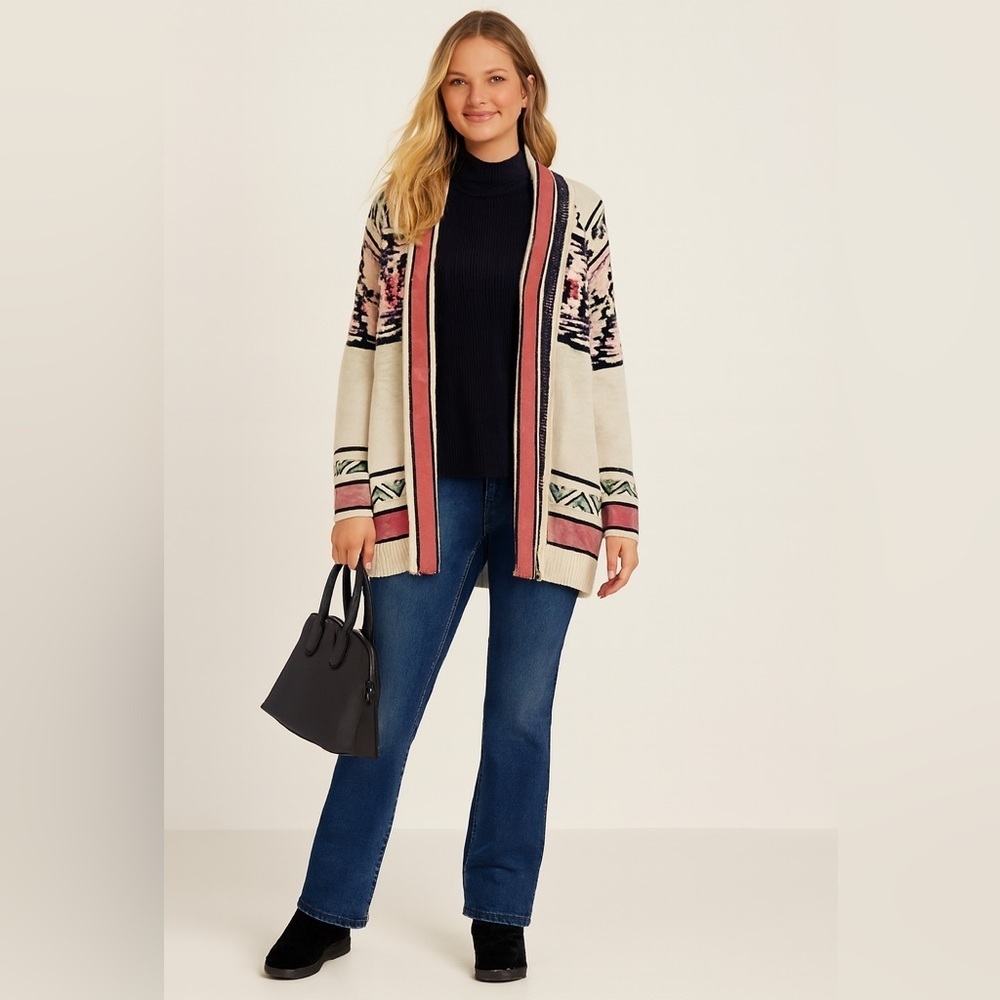 Pink Owl Black and PinkTribal look sweater